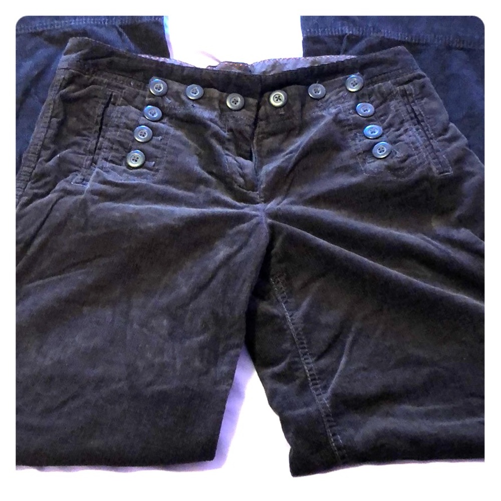 Anthropologie brown sailor style corduroy pants